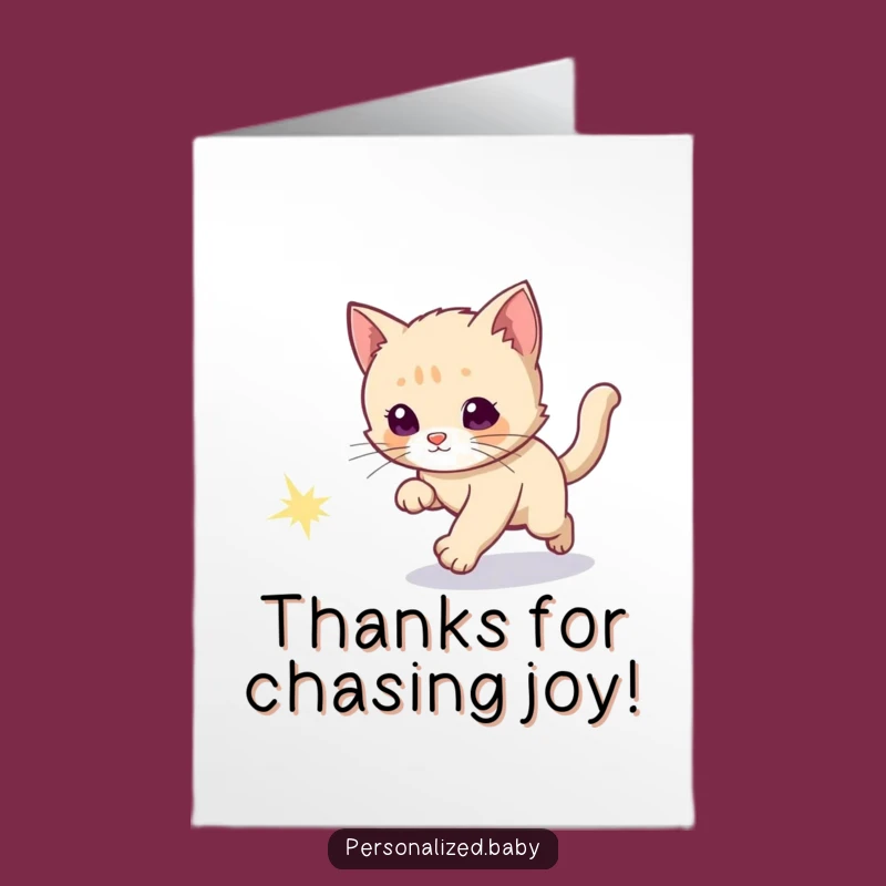 Free Printable Kitten Thank You Card: Comet Chase Downloadable Gift