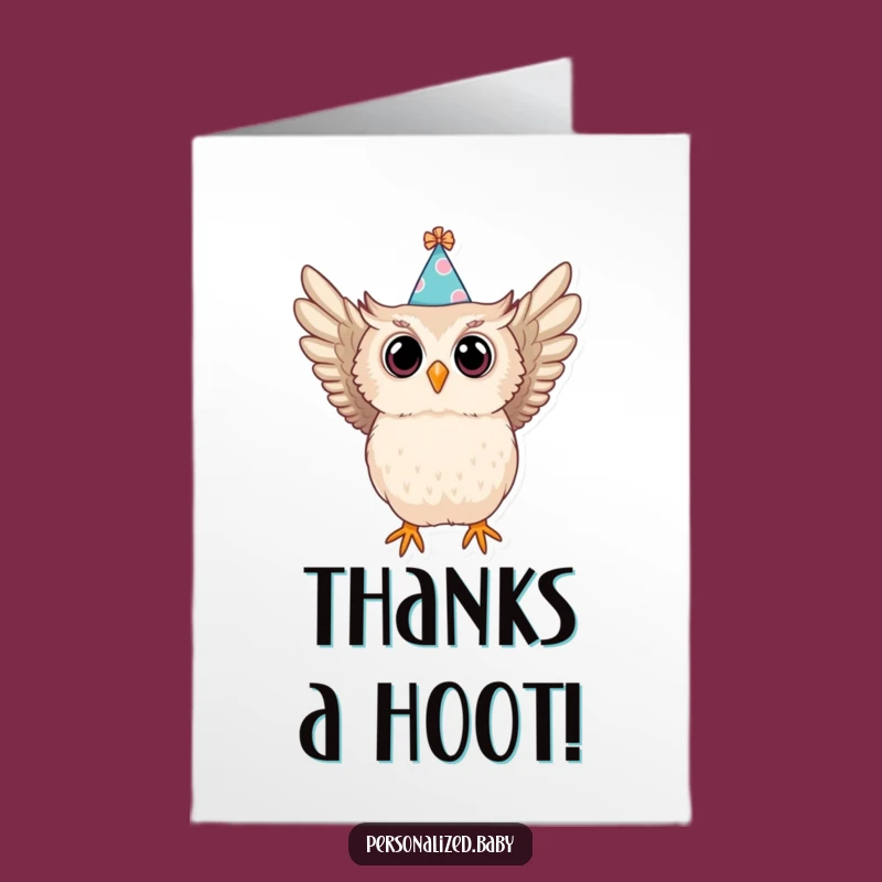Surprise Free Printable Thank You Card: Swooping Owl DIY Digital Gift