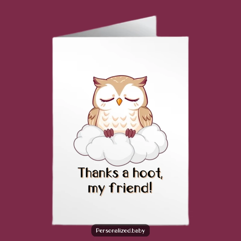 Free Printable Owl Thank You Card: Funny Downloadable Cozy Gratitude Gift!