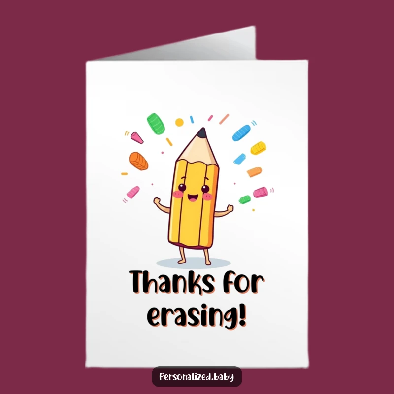 Free Printable Thank You Card: Pencil Juggling Thanks, Hilarious Downloadable Gift!