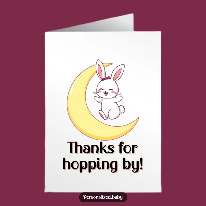 Free Printable Bunny Thank You Card: Moon Hopping Downloadable Gift