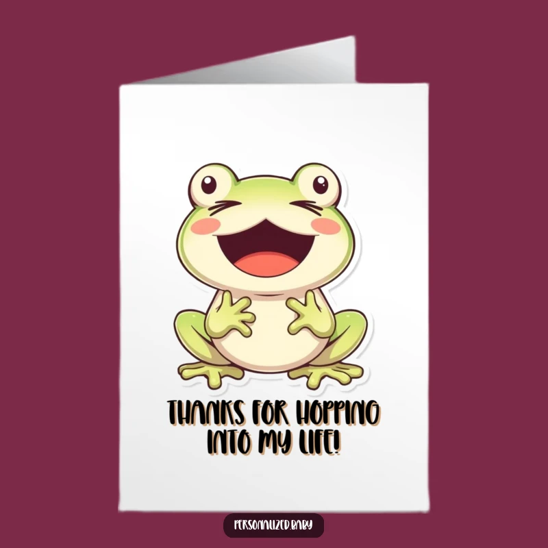 Free Printable Frog Thank You Card: Funny Downloadable Gift of Grateful Grooves