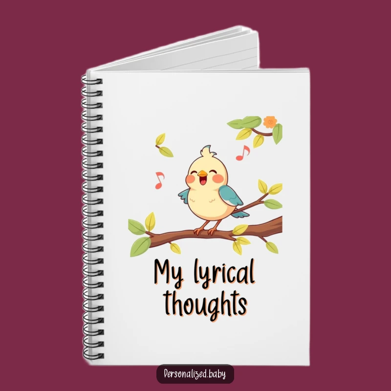 Funny Bird Singing Notebook: Jot Down Lyrics, Perfect Funny Gift