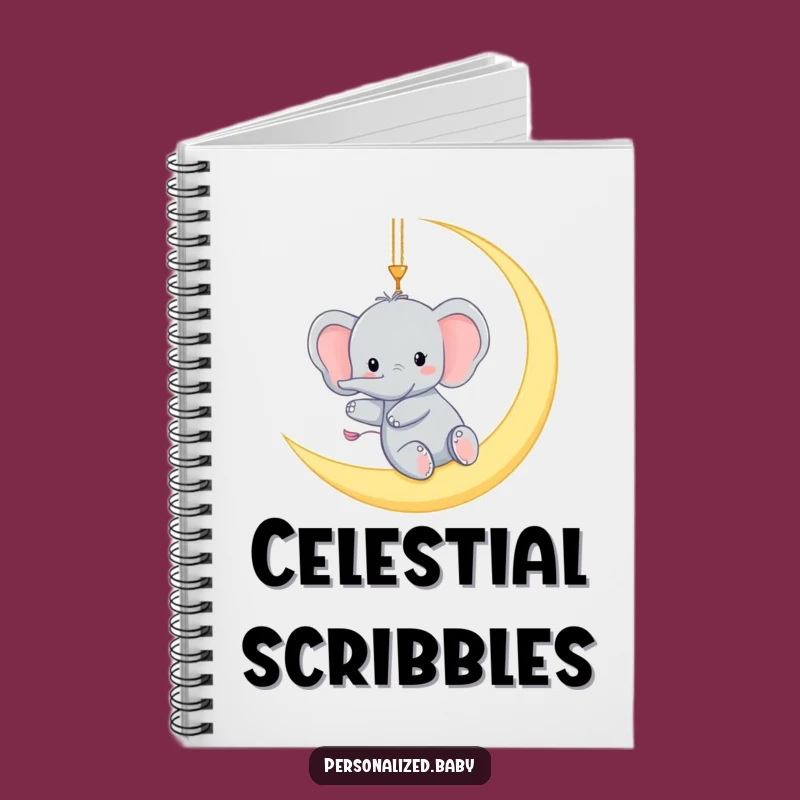 Funny Elephant Moon Notebook: Jot Down Lunar Adventures