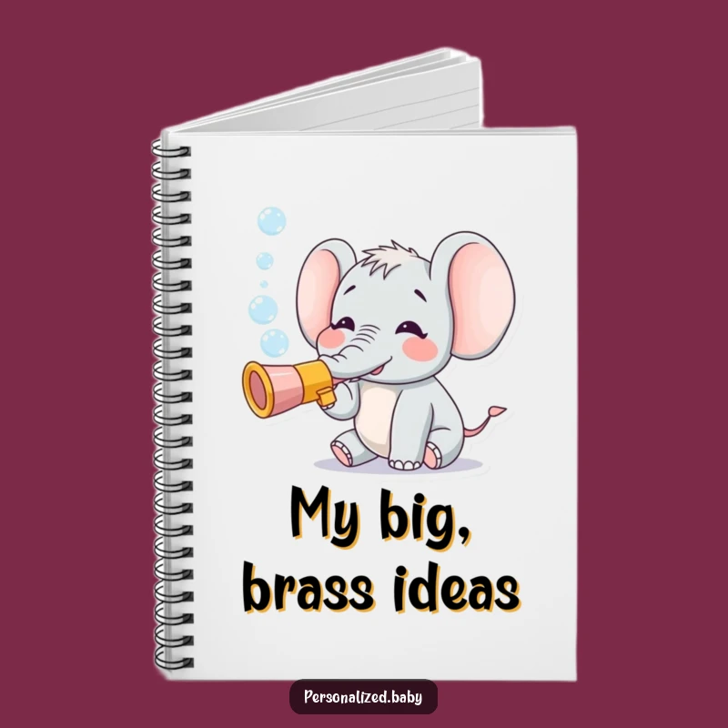 Funny Elephant Trumpet Notebook: Jot Down Ideas With Bubbles, Perfect Funny Gift!