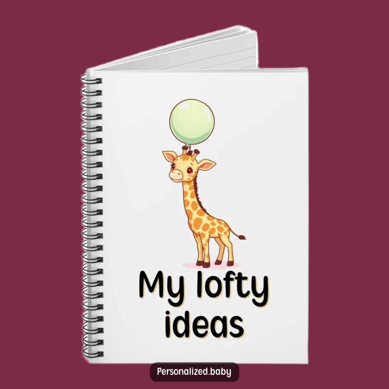 Funny Giraffe Goal Getter Notebook - Hilarious journal and perfect funny gift for planners.