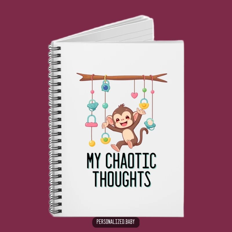 Funny Monkey Pacifier Notebook: Jot Down Thoughts Amidst the Chaos