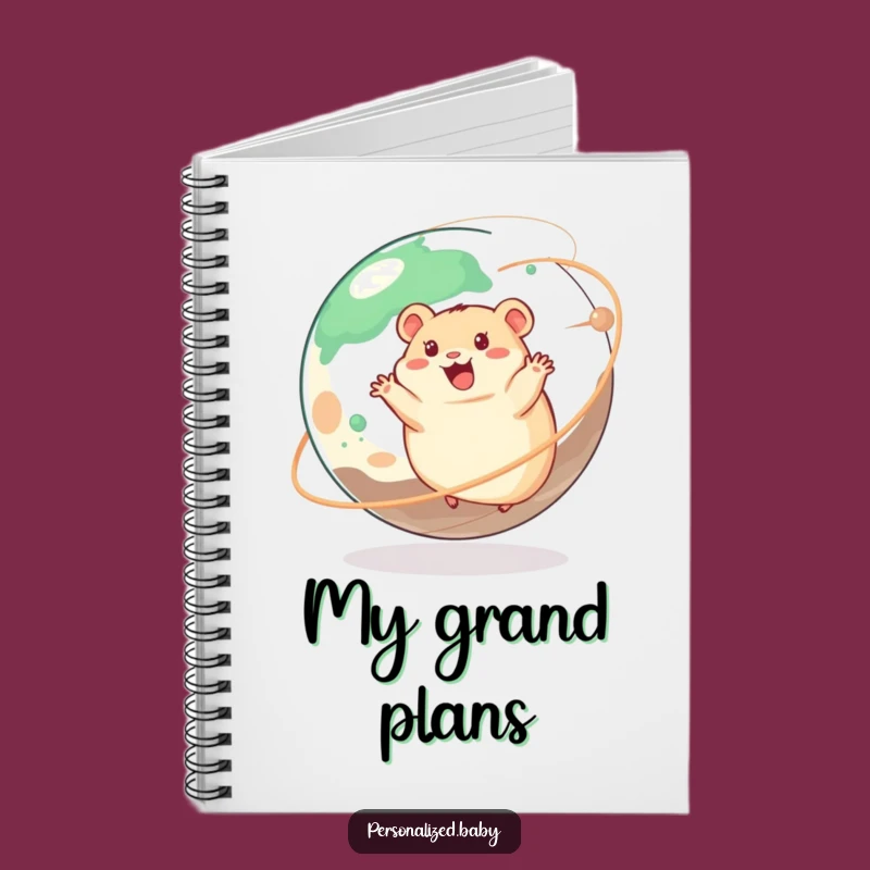 Funny Happy Hamster Planet Notebook: Cosmic Journal, Ideal Creative Gift