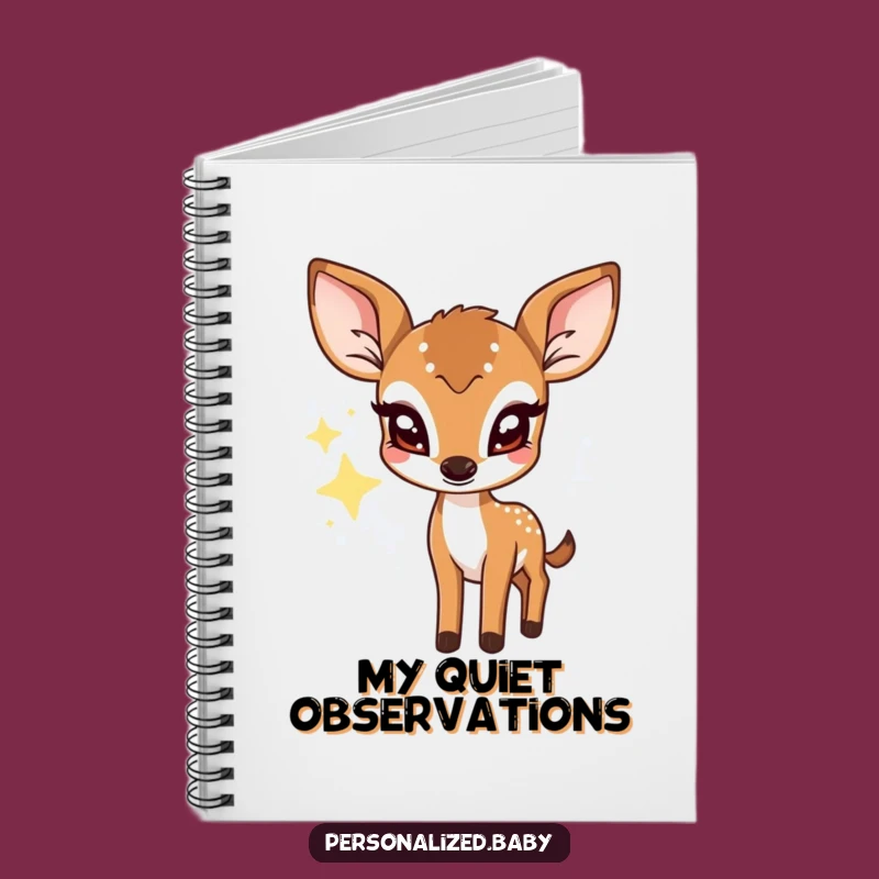 Funny Shy Deer Fawn Notebook: Twinkling Star Journal, Perfect Creative Gift