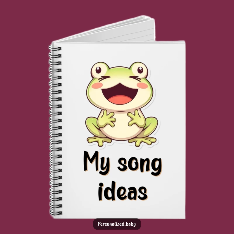 Funny Frog Singing Notebook: Jot Down Melodies, Perfect Funny Gift