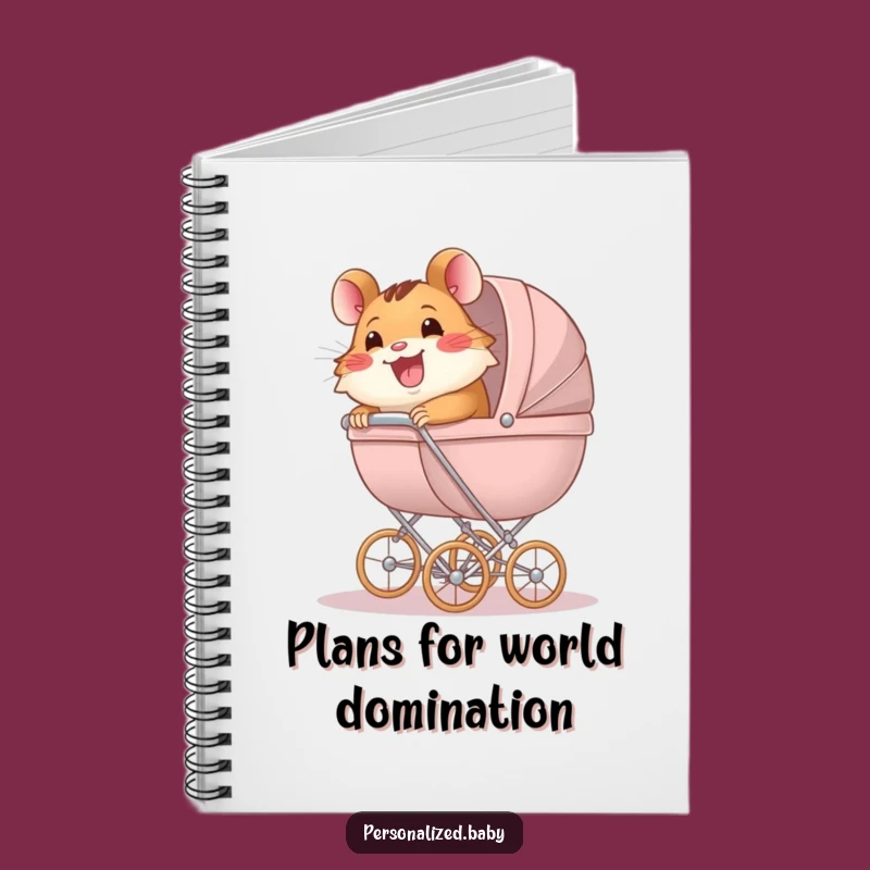 Funny Hamster Carriage Notebook: Jot Down Ideas with Hilarious Drive