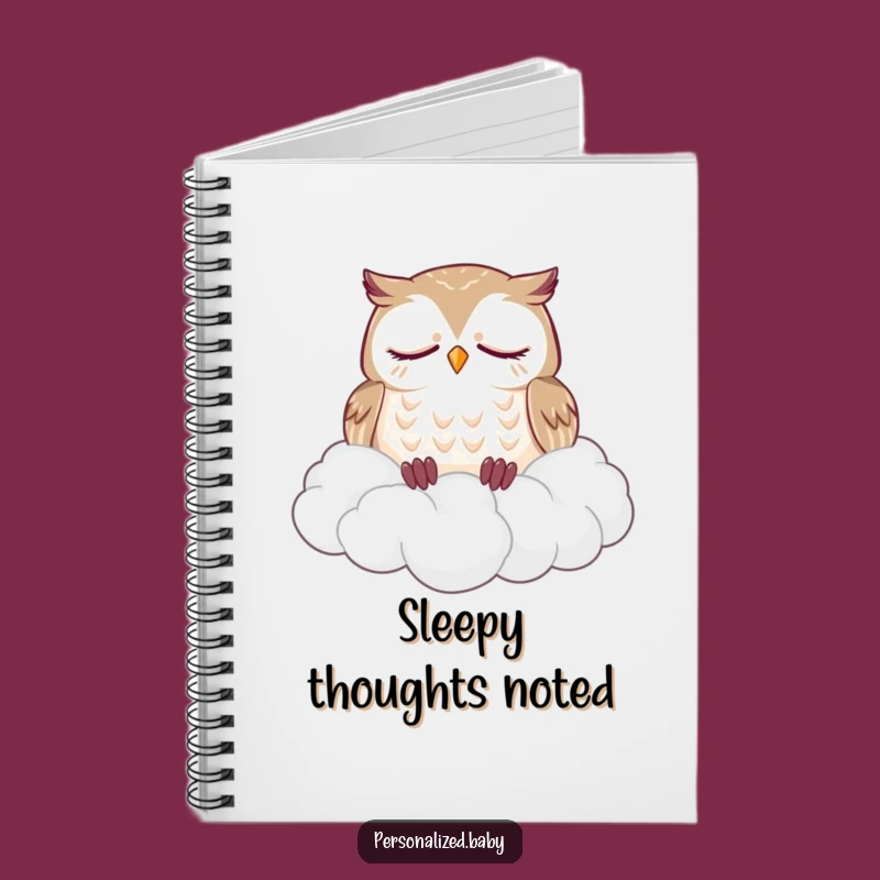 Funny Owl Cloud Notebook: Jot Down Peaceful Thoughts