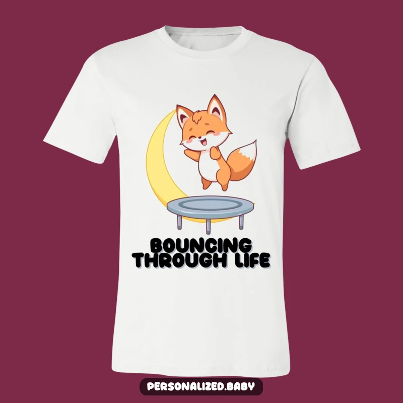 Funny Moon Bouncer T-Shirt - Fox Cub Fun Funny Gift Tee
