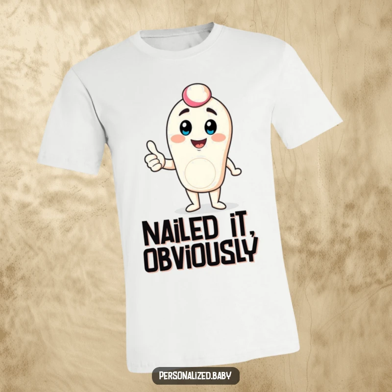 Funny digital avatar t-shirt with a bouncing character giving a hearty thumbs up, radiating positivity and gamer enthusiasm.