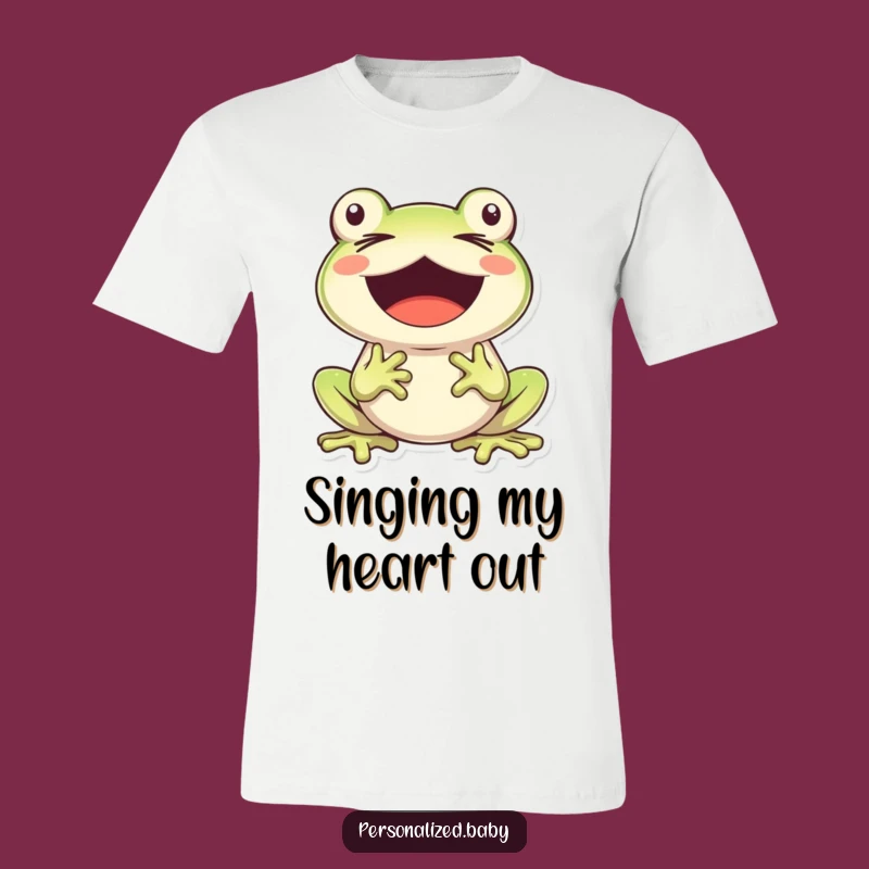 Funny Frog Singing T-Shirt: Happy Crooner Tee, Great Funny Gift