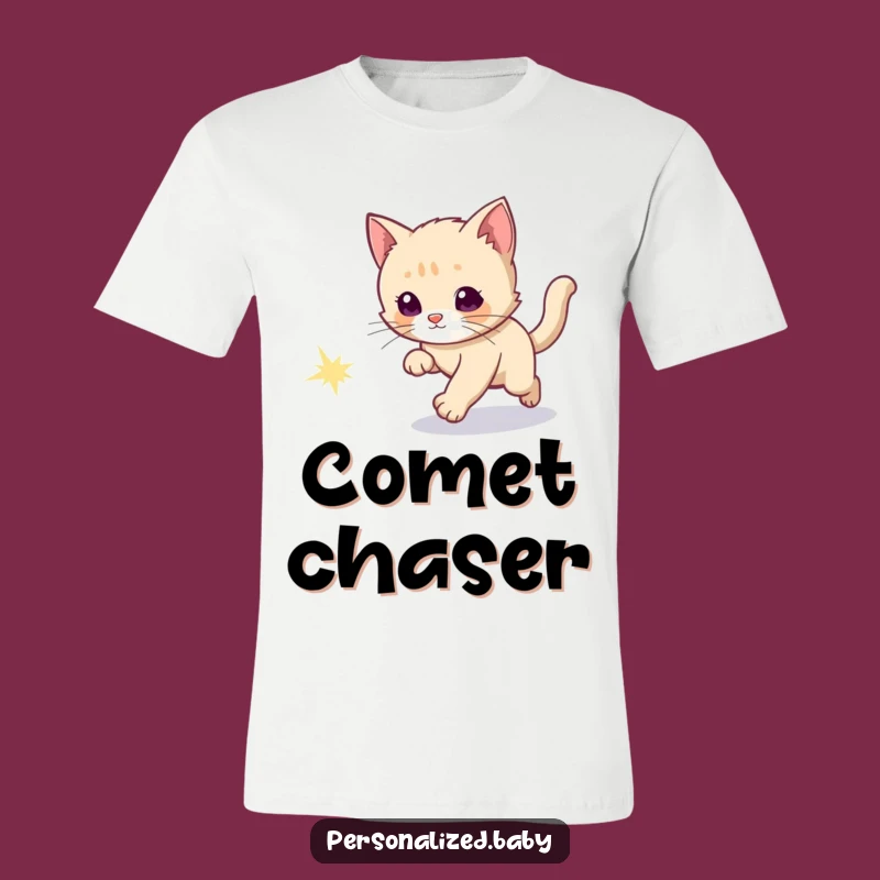 Funny Kitten Comet Chaser T-Shirt: Interstellar Fun Gift Shirt