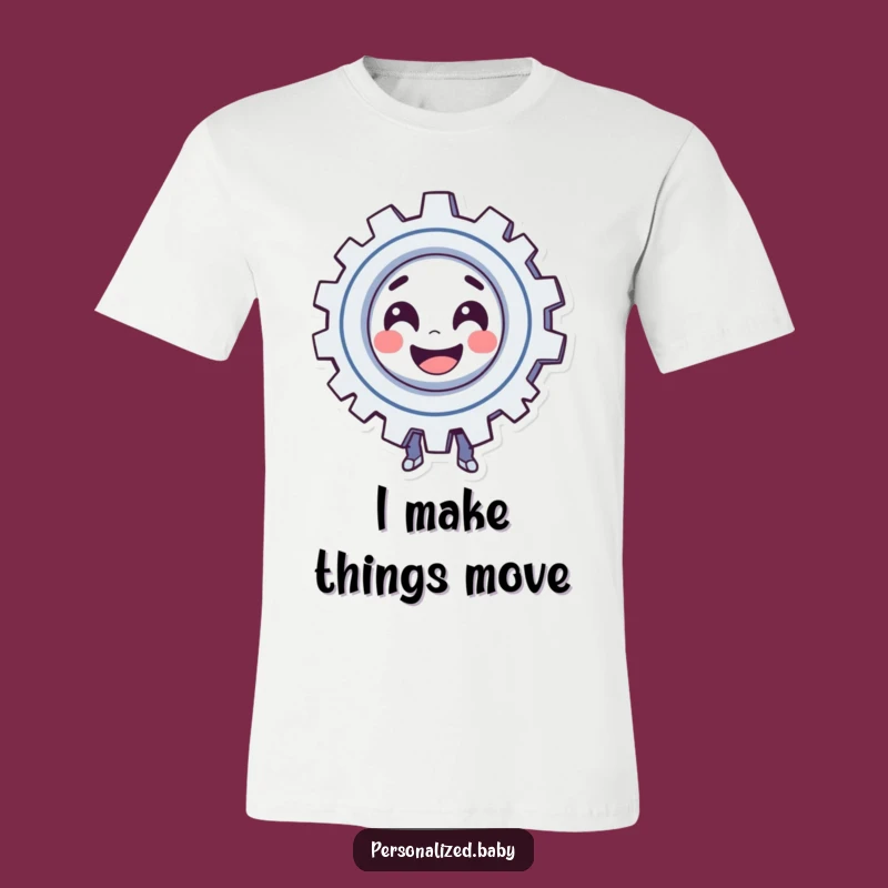 Funny Spinning Gear T-Shirt for Playful Automation Fans