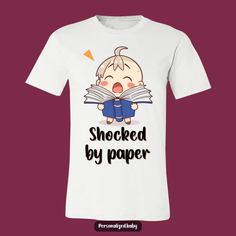 Funny Binder Character T-Shirt: Shocked Pages for a Humorous Statement