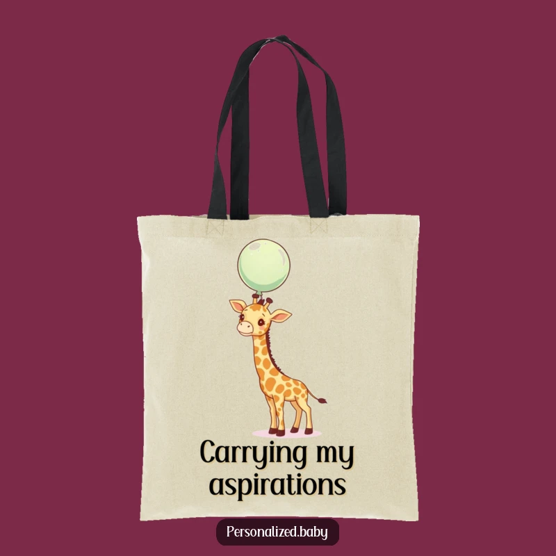 Funny Giraffe Balloon Tote Bag - Whimsical and humorous gift for everyday adventures.