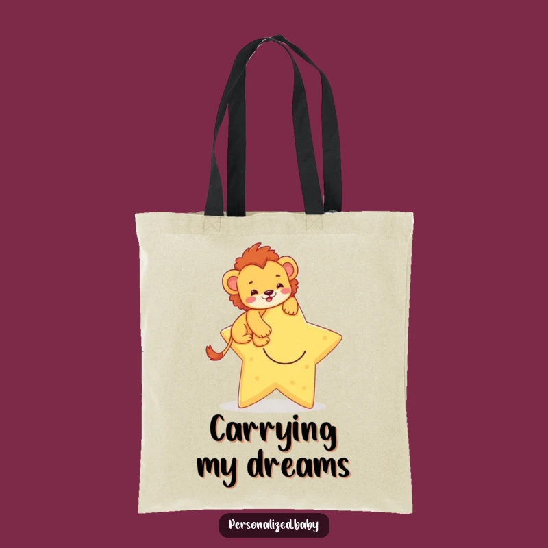 Funny Lion Cub Tote Bag: Carry Your Dreams With This Star