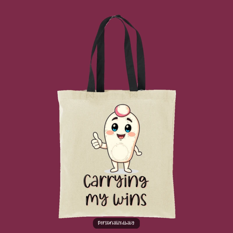 Funny Digital Avatar Tote Bag: Bouncing Thumbs Up For Trendy, Fun Carry