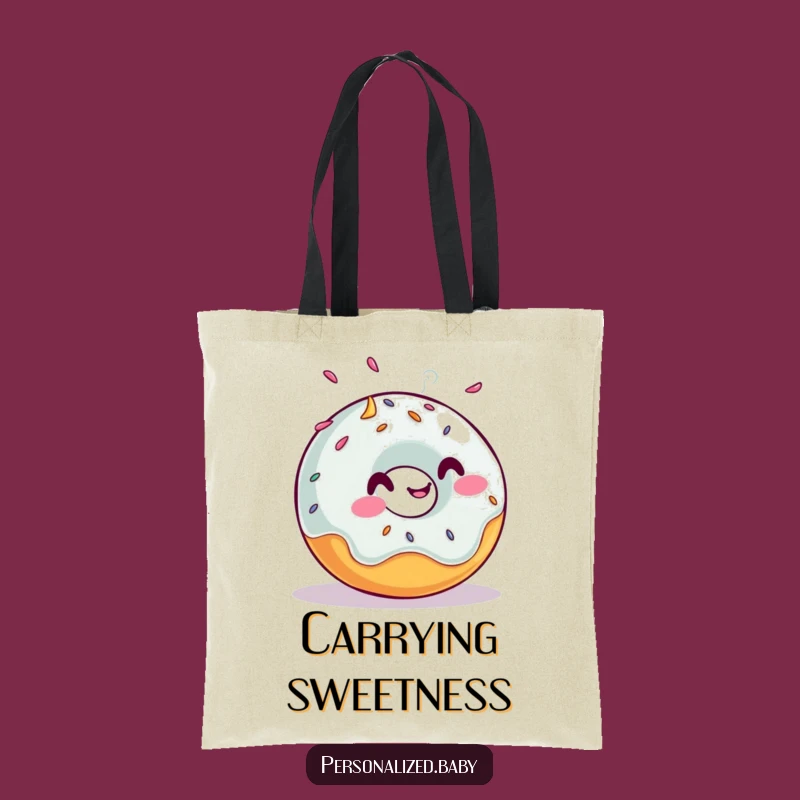 Funny Rolling Donut Tote Bag: Carry Your Joy with This Hilarious Donut Bag