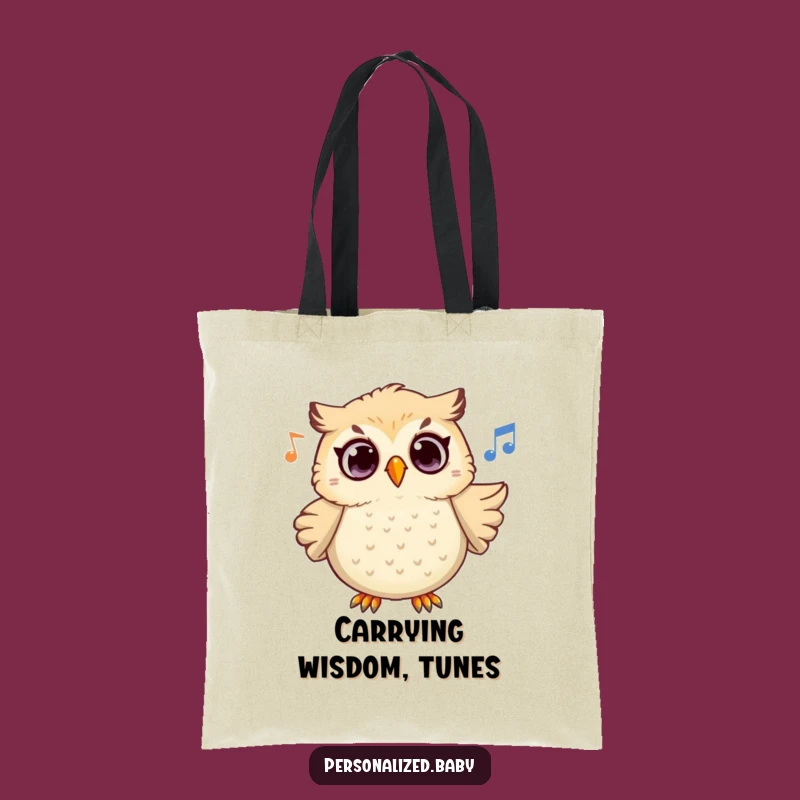 Funny Owl Melody Tote Bag: Surprised Hooting Charm, Practical and Hilarious Gift Accessory