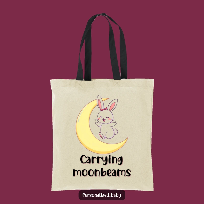 Funny Bunny Moon Hop Tote Bag: Whimsical Carryall Gift Bag