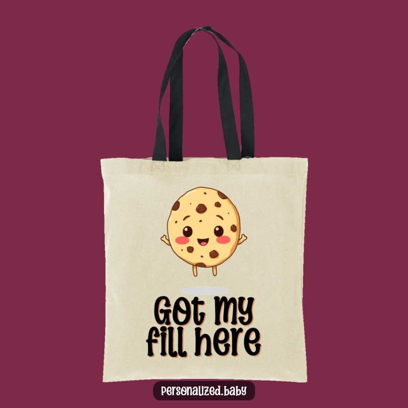 Funny Cookie Tote Bag - Cheerful Chocolate Chip Character for Stylish & Funny Gifts