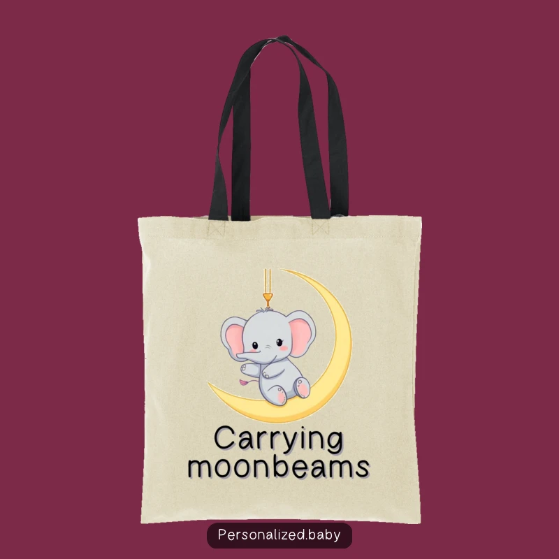 Funny Elephant Moon Tote Bag: Carry Your Dreams with Style