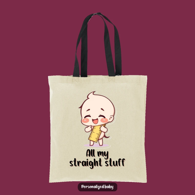 Funny Giggling Ruler Bend Tote Bag: Carry Your Humor Everywhere