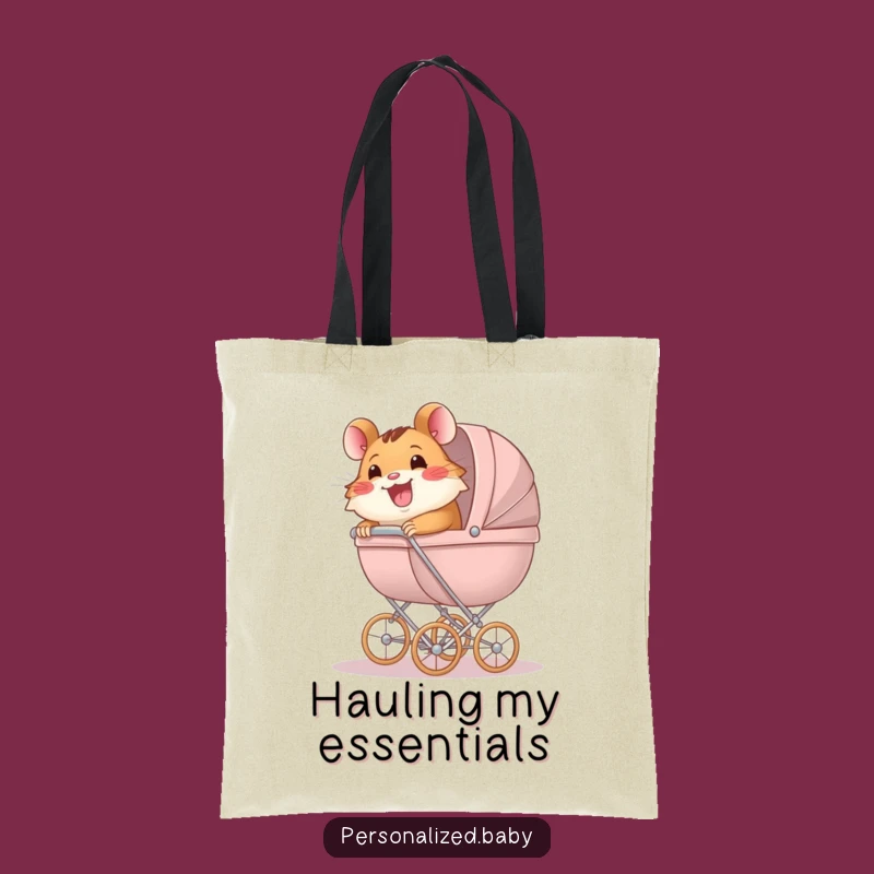 Funny Hamster Carriage Tote Bag: Carry Your Essentials with Hilarious Flair