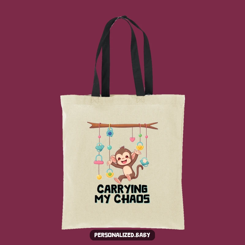 Funny Monkey Pacifier Tote Bag: Carry Your Essentials with Hilarious Style