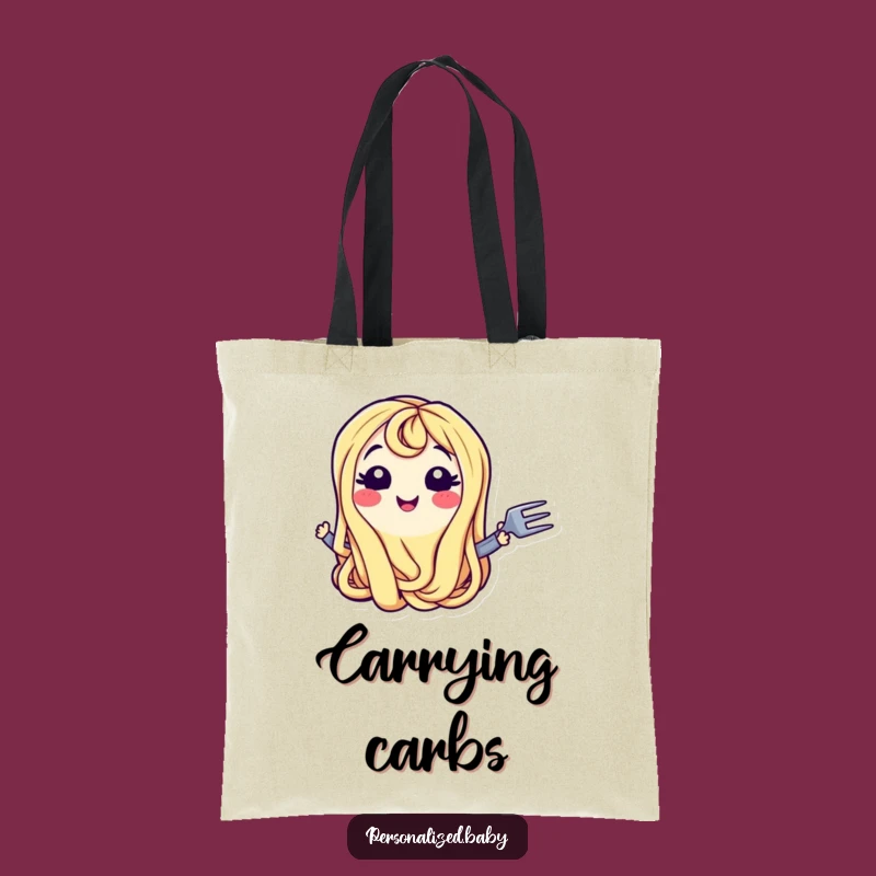 Funny Noodle Tote Bag: Spaghetti Character Art, Practical Funny Gift