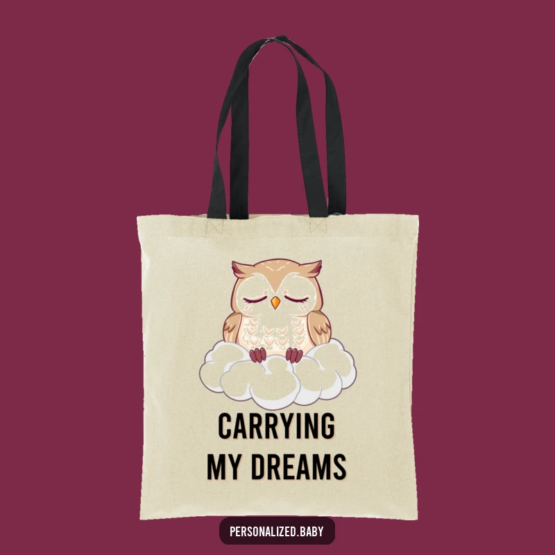 Funny Owl Cloud Tote Bag: Carry Your Calm Wherever You Go