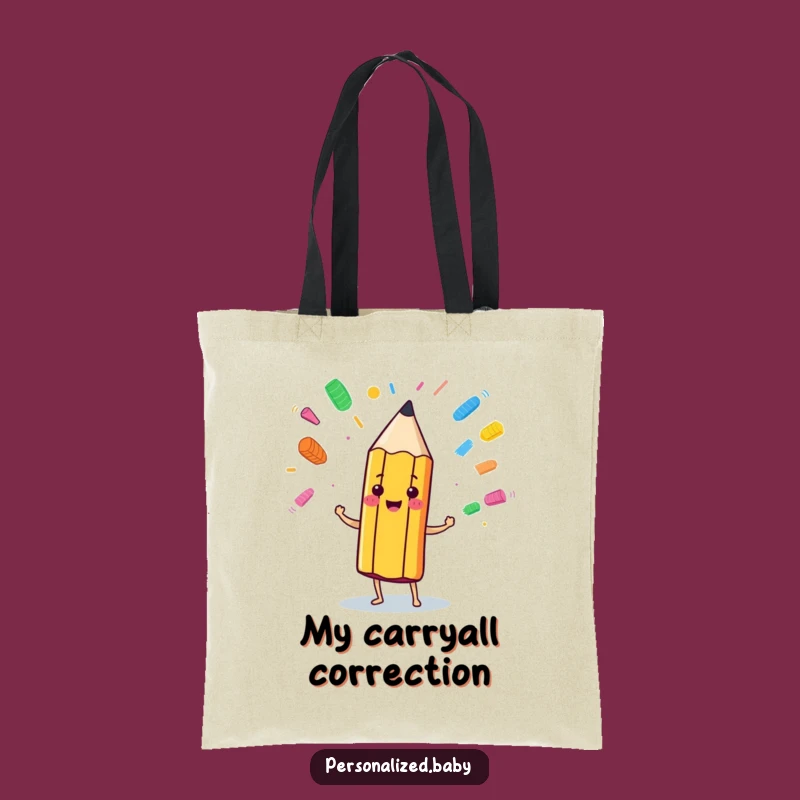 Funny Pencil Juggling Eraser Marks Tote Bag: Carry Your Creativity Effortlessly