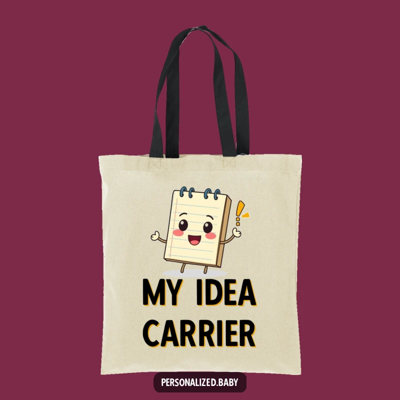Funny Rolling Notepad Exclamation Tote Bag: Carry Your Ideas with Enthusiasm