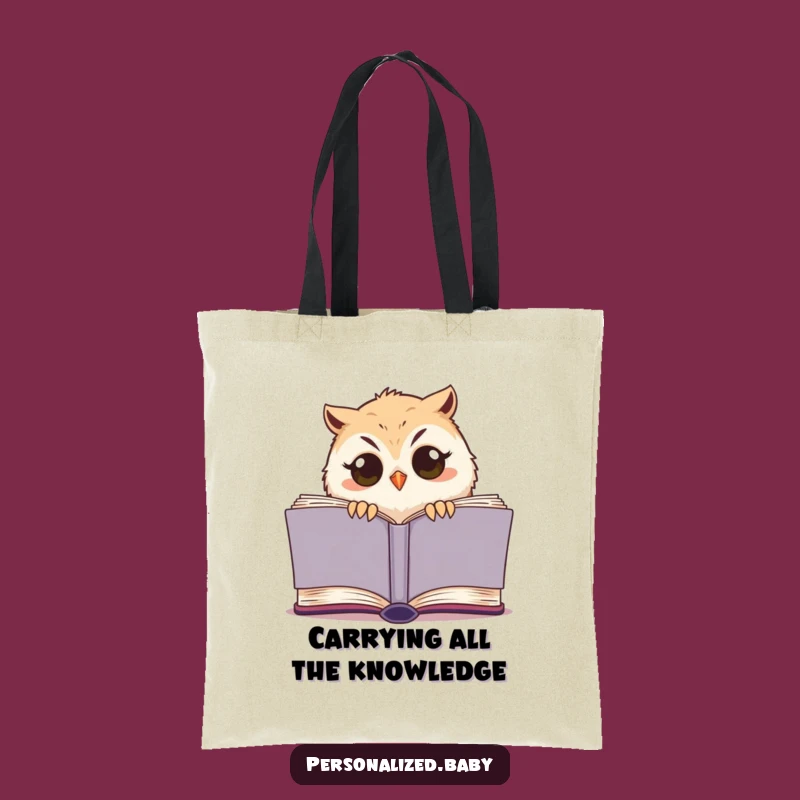Funny Sleepy Owl Chick Tote Bag: Carry Your Books with Adorable Humor