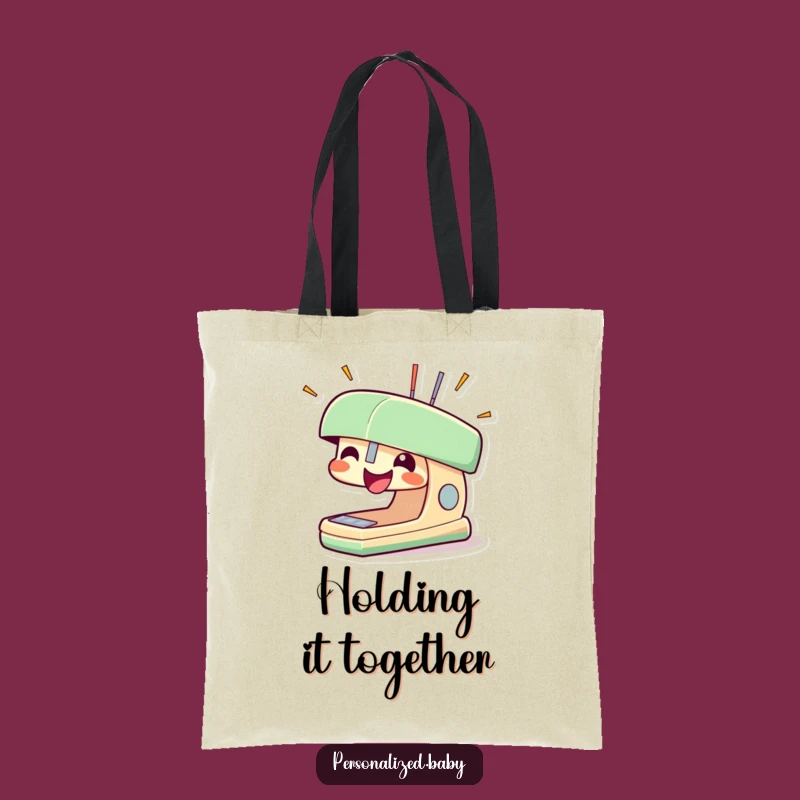 Funny Stapler Tote Bag: Carry Your Day with Excited Staples