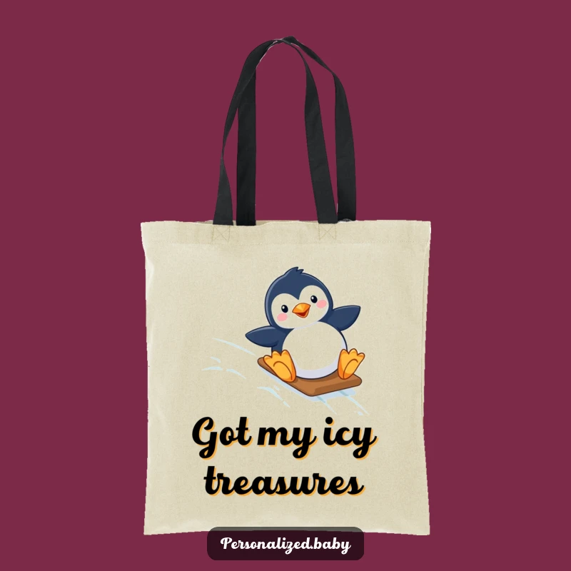 Funny Penguin Tote Bag: Carry Your Laughs With This Starry Slope