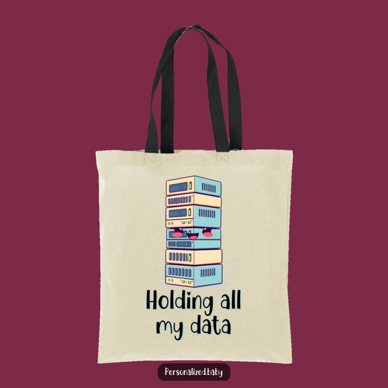 Funny Giggle Data Blocks Tote Bag - Comical Carry-All for Data Pros